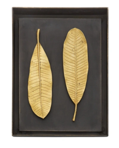 Shop Michael Aram Champa Leaf Shadow Box In Gold