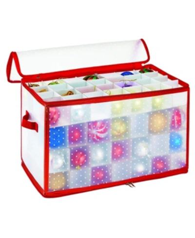 Simplify 112-count Ornament Organizer In Red In Red