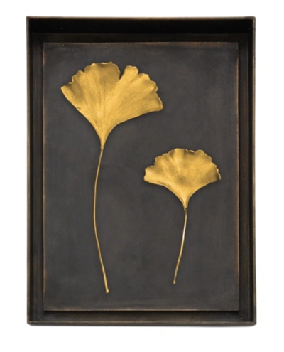 Shop Michael Aram Ginkgo Leaf Shadow Box In Gold