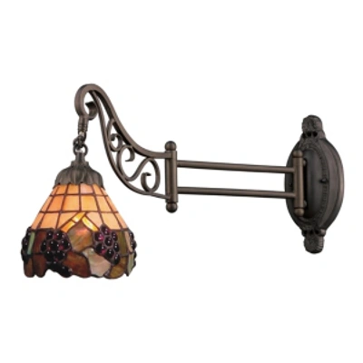 Shop Elk Lighting Mix-n-match 1-light Swingarm Wall Sconce In Bronze