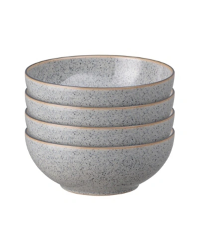 Denby Studio Craft Grey 4 Piece Cereal Bowl Set In Studio Grey