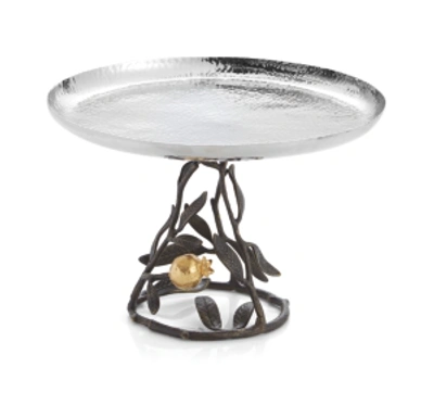 Shop Michael Aram Pomegranate Pastry Stand In Silver