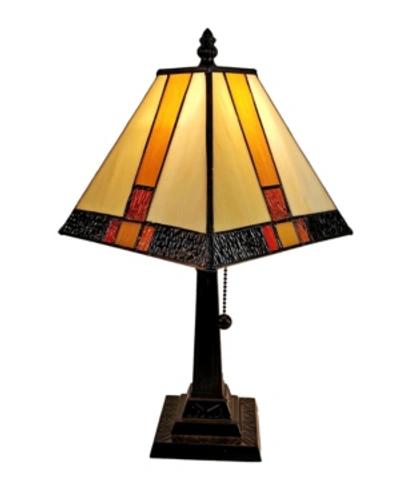 Shop Amora Lighting Tiffany Style Mission Table Lamp In Multi