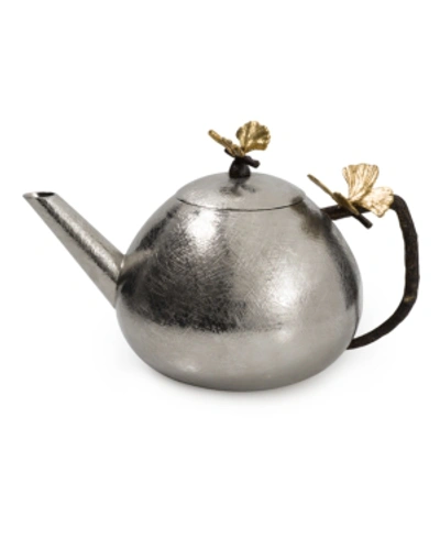 Shop Michael Aram Butterfly Ginkgo Round Teapot In Silver
