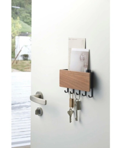 Shop Yamazaki Rin Magnetic Key Rack With Tray In Brown