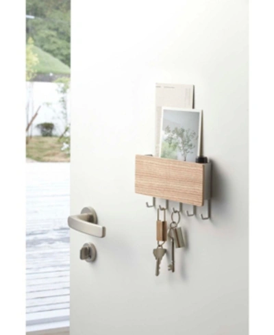 Shop Yamazaki Rin Magnetic Key Rack With Tray In Natural