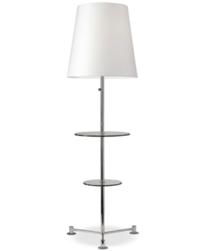 Shop Adesso Channing Shelf Floor Lamp In Polished Nickel