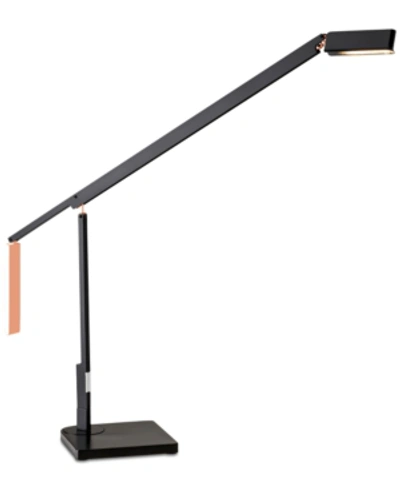 Shop Adesso Lazzaro Led Desk Lamp In Black/copper