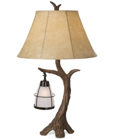 Shop Kathy Ireland Pacific Coast Mountain Wind Table Lamp In Brown