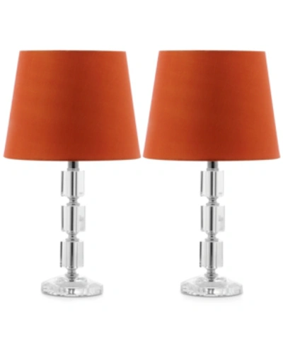 Shop Safavieh Set Of 2 Erin Table Lamps In Orange