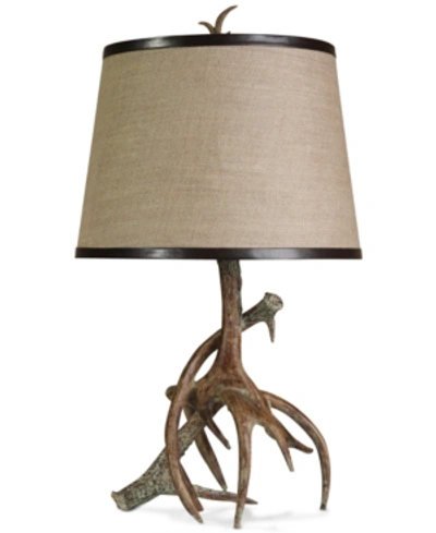 Shop Stylecraft Dalton Antler Table Lamp In Brown