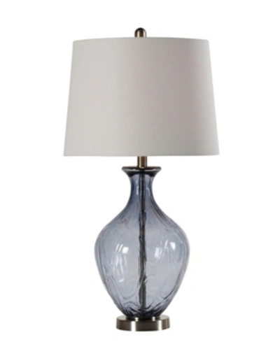 Shop Stylecraft Adrienne Table Lamp In Blue