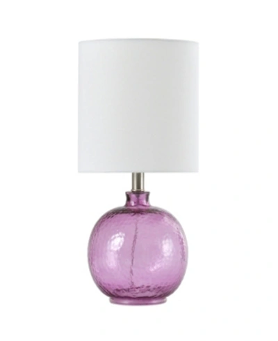 Shop Stylecraft Glass Table Lamp In Purple