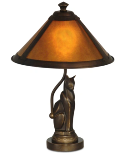 Shop Dale Tiffany Ginger Mica Lamp In Bronze