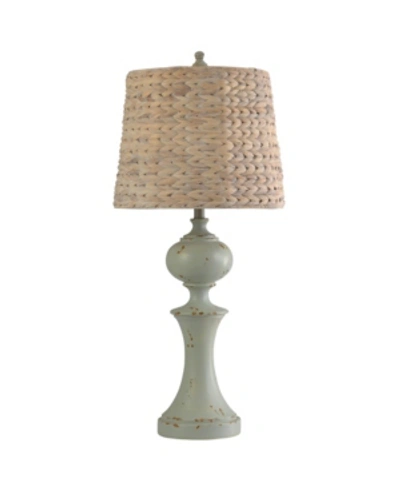 Shop Stylecraft Basilica Sky Traditional Table Lamp In Blue