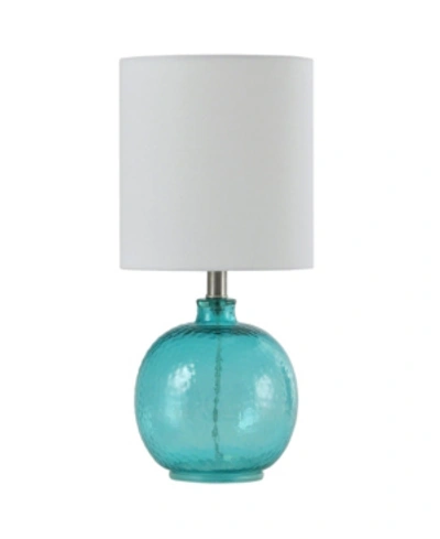 Stylecraft Glass Table Lamp In Blue