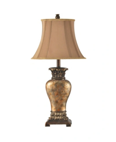 Shop Stylecraft Fabric Shade Table Lamp In Multi