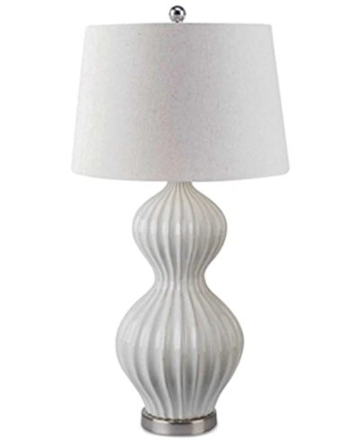 Shop Abbyson Living Abbyson Chloe Fluted Table Lamp In White
