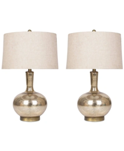 Shop Abbyson Living Set Of 2 Gold Mercury Glass Table Lamp