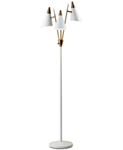 Shop Adesso Nadine 3-arm Floor Lamp In White