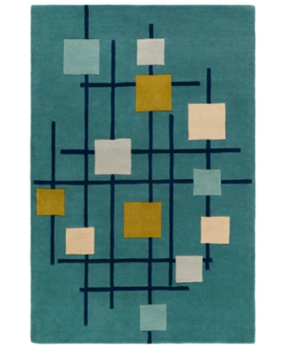 Surya Forum Fm-7201 Teal 4' X 6' Area Rug In Teal