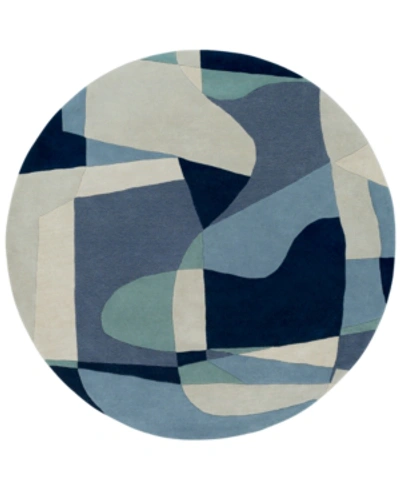 Surya Forum Fm-7195 Teal 8' Round Area Rug In Teal