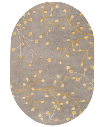 Surya Athena Ath-5060 Taupe 6' X 9' Oval Area Rug In Taupe