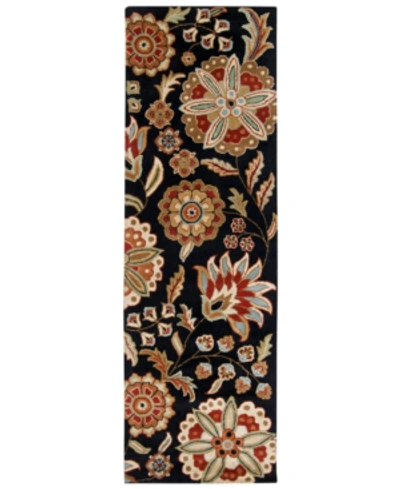 Shop Surya Athena Ath-5017 Black 2'6" X 8' Runner Area Rug