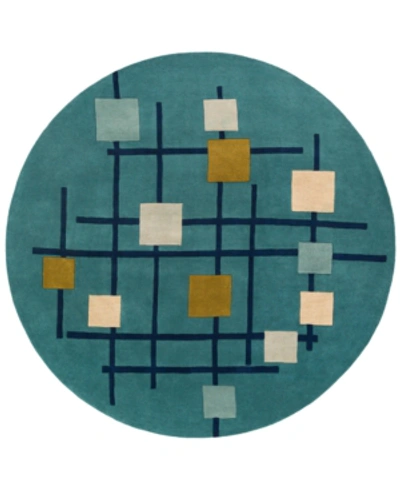 Surya Forum Fm-7201 Teal 6' Round Area Rug In Teal