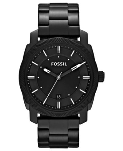 Shop Fossil Men's Machine Black Tone Stainless Steel Bracelet Watch 42mm