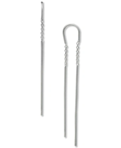 Shop Giani Bernini Bar & Chain Threader Earrings In Sterling Silver, Created For Macy's