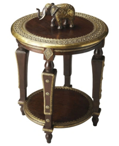 Shop Butler Specialty Butler Ranthore Brass Accent Table In Brown
