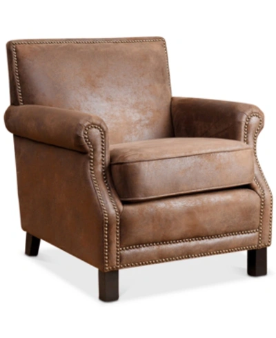 Shop Abbyson Living Polton Club Chair In Brown