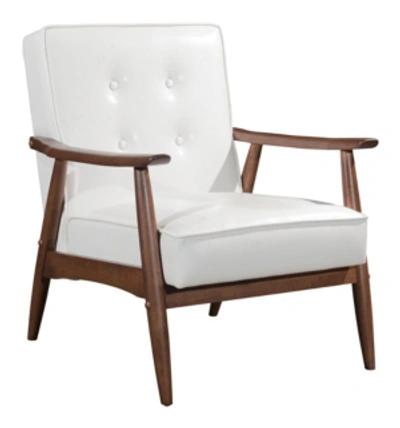 Zuo Rocky Arm Chair In White