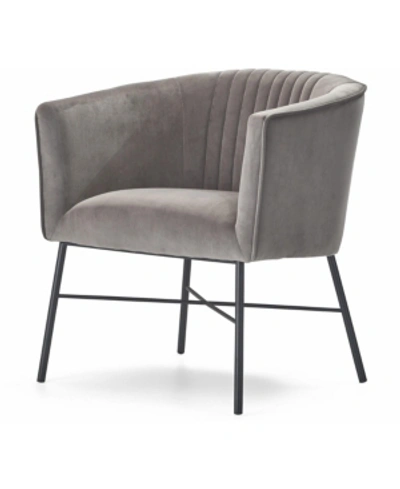 Shop Adore Decor Leone Tufted Accent Chair In Grey