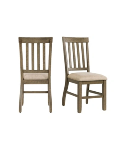Shop Picket House Furnishings Stanford Standard Height Side Chair Set In Taupe