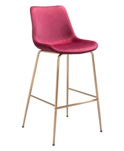Shop Zuo Tony Bar Chair In Red