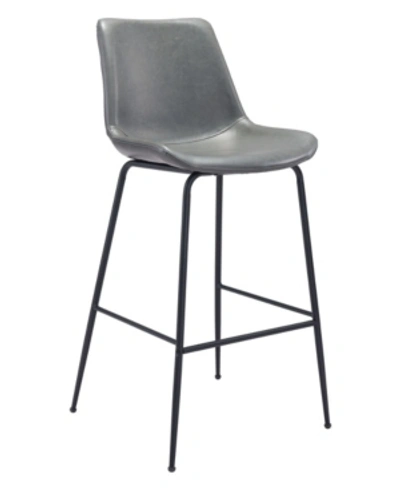 Zuo Byron Bar Chair In Gray