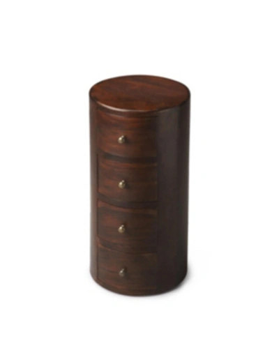 Butler Liam Pedestal Table In Dark Brown