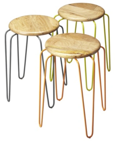 Shop Butler Easton Stackable Stools In Multi-colo