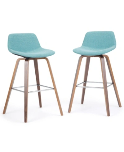 Shop Simpli Home Randolph Counter Stool (set Of 2) In Aqua