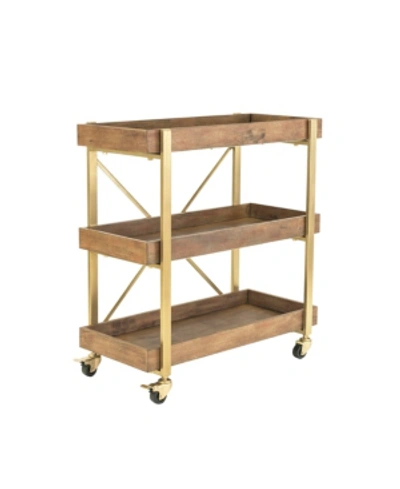 Shop Adore Decor Riley Bar Cart In Gold