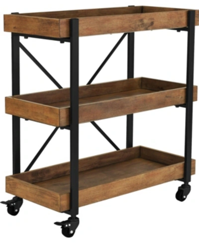 Shop Adore Decor Riley Bar Cart In Black