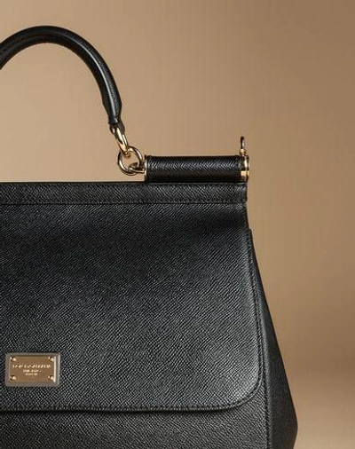 Shop Dolce & Gabbana Medium Leather Bags In Black