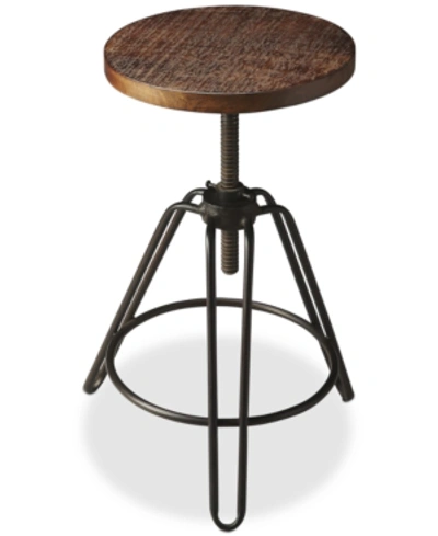 Shop Butler Chic Revolving Bar Stool In Brown