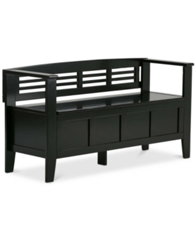 Shop Simpli Home Fernley Storage Bench In Black