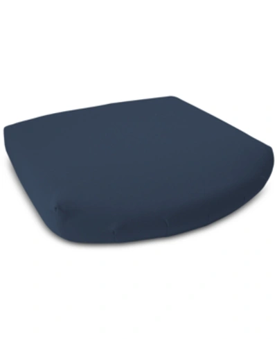 Soft-tex Sensorgel 18" X 17" Outdoor Memory Foam Seat Cushion With Sunbrella Fabric In Navy