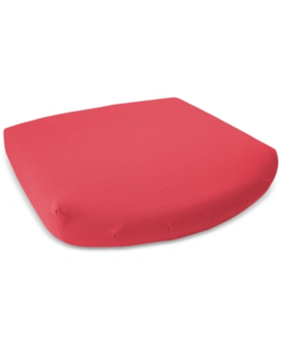 Soft-tex Sensorgel 18" X 17" Outdoor Memory Foam Seat Cushion With Sunbrella Fabric In Jockey Red