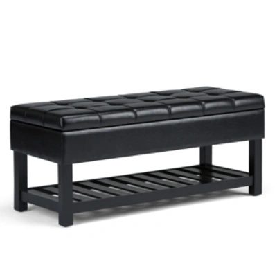 Shop Simpli Home Saxon Storage Ottoman In Black