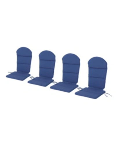 Shop Noble House Malibu Outdoor Cushions (set Of 4) In Navy Blue
